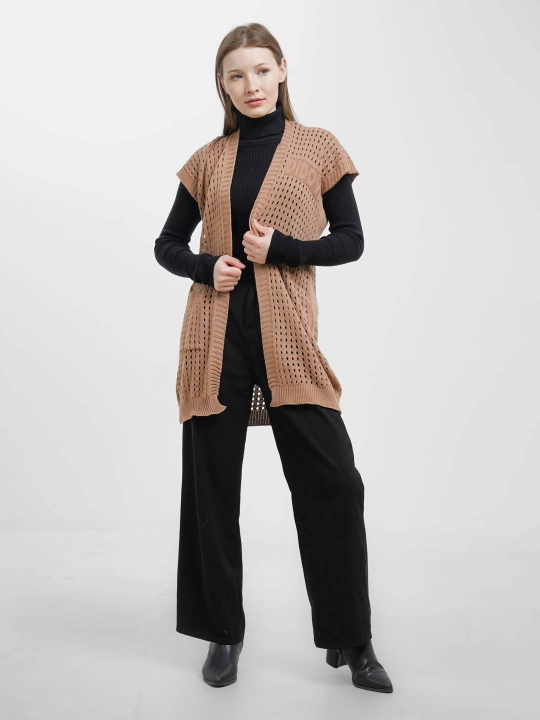 Ayollar uchun kardigan Didov triko, to'qilgan, oversize, bahor-kuzga