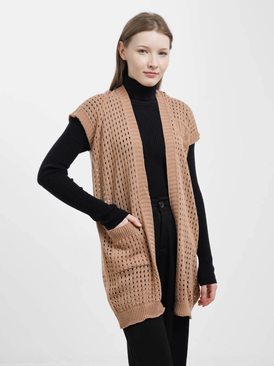 Ayollar uchun kardigan Didov triko, to'qilgan, oversize, bahor-kuzga