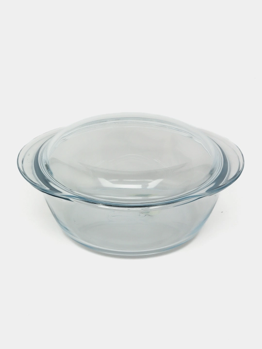 Pech va pishirish uchun, issiqqa chidamli shisha kostryulya Pyrex, 2.1 litr