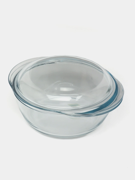 Pech va pishirish uchun, issiqqa chidamli shisha kostryulya Pyrex, 2.1 litr