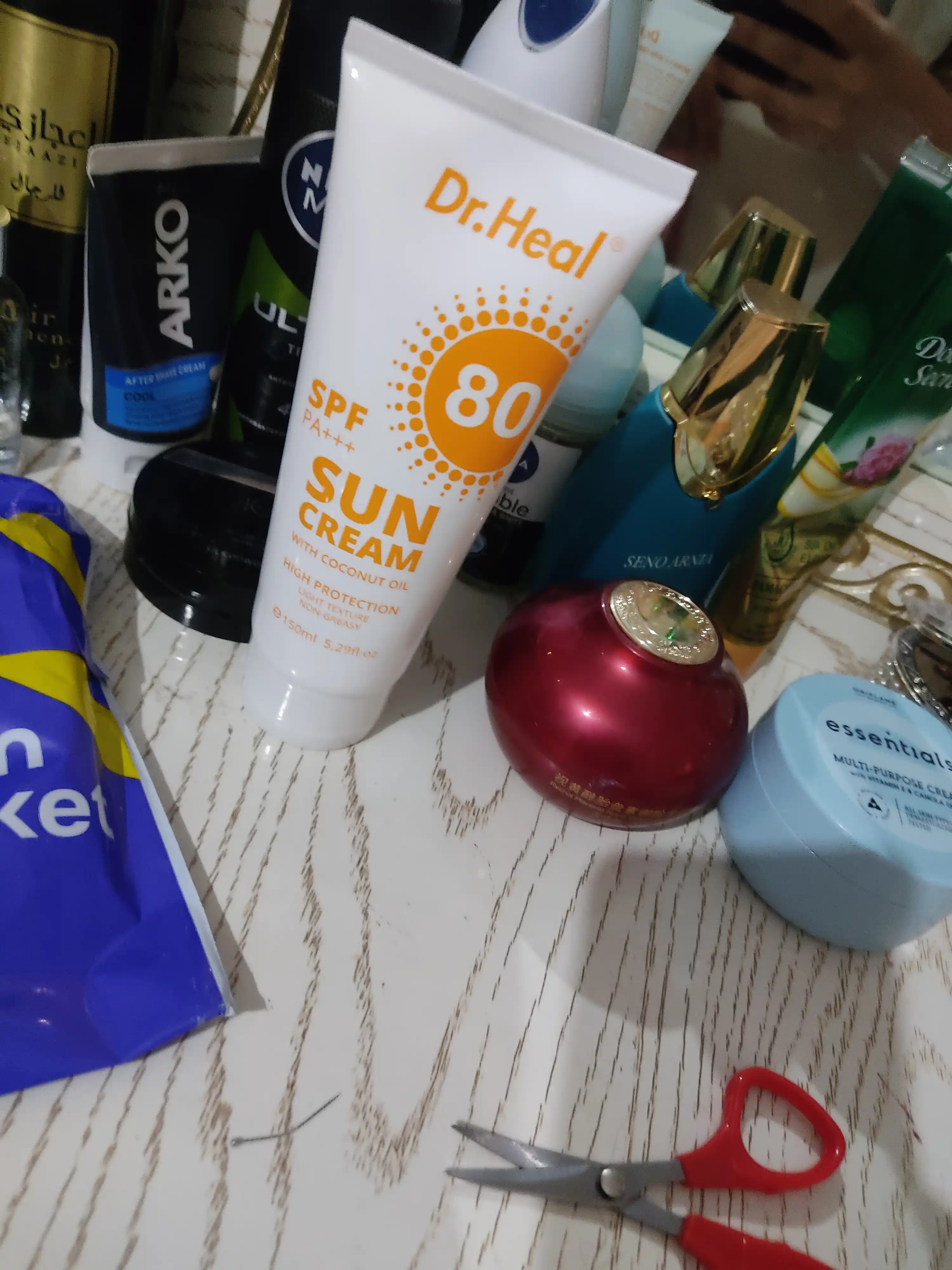 Quyoshdan himoya qiluvchi krem Dr. Heal, katta hajmli, SPF 80 PA+++, 150 ml