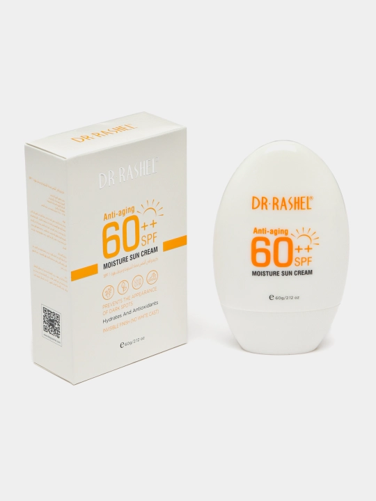 Солнцезащитный крем Dr. Rashel spf 60+ anti-aging and moisture sun cream, 60 г - 