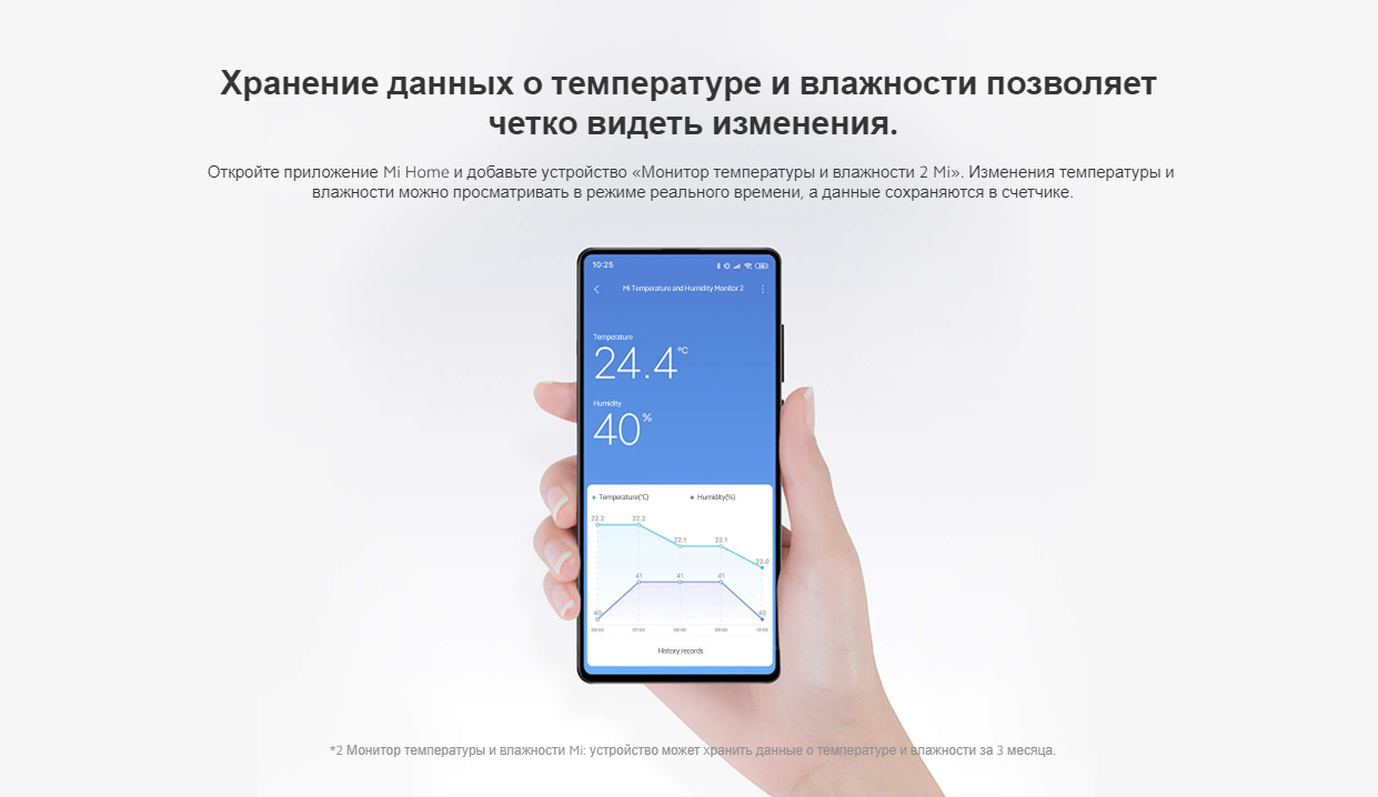 Термометр Xiaomi Mi 2, умный датчик температуры и влажности, умный дом  купить по низким ценам в интернет-магазине Uzum (1007783)