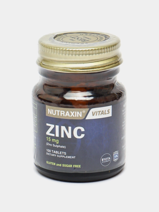 Nutraxin Zinc Sulphate - 15 мг, цинк, 100 таблеток
