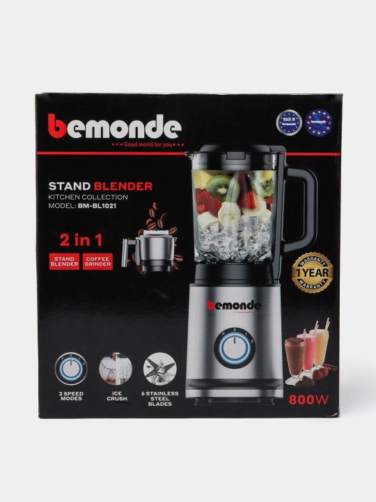 Statsionar kuchli 2 tasi 1 da blender va Chopper Bemonde BM-BL1021