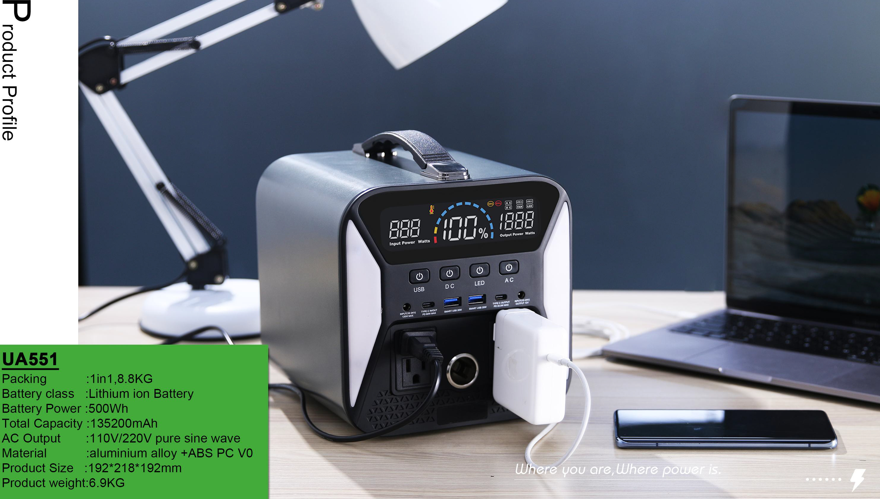 Портативная электростанция Portable Power Bank, батарея, ИБП, зарядное ...