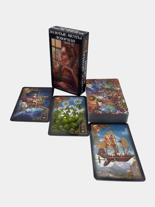 Oracle Gilded Reverie Lenormand, 55 ta karta, mashhur, ta'lim, folbinlik, klassik kartalari