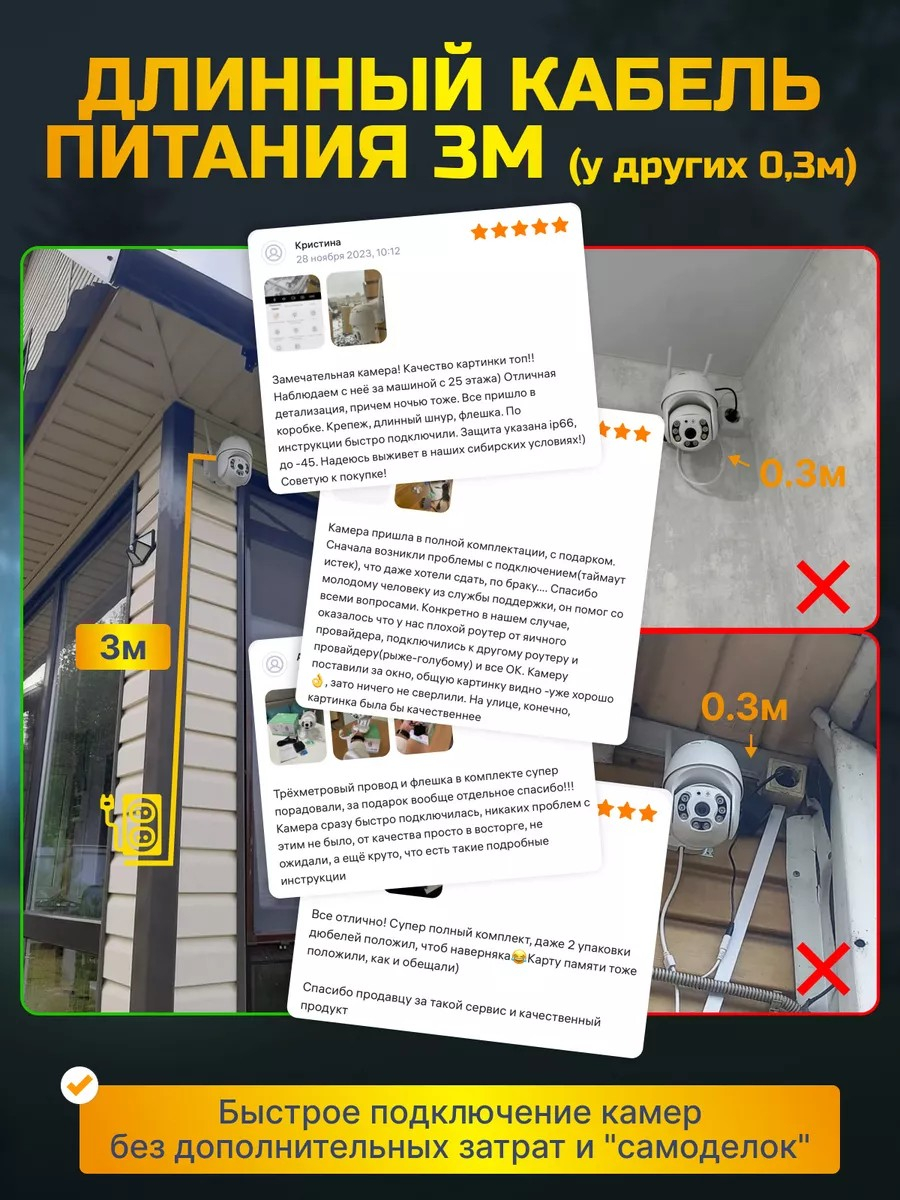 Камера видеонаблюдения, Wi-fi камера для дома купить по низким ценам в  интернет-магазине Uzum (1009092)