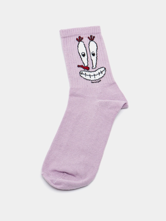 Paypoqlar Janob Krabs bilan, bosma uzun paypoqlar, binafsharang