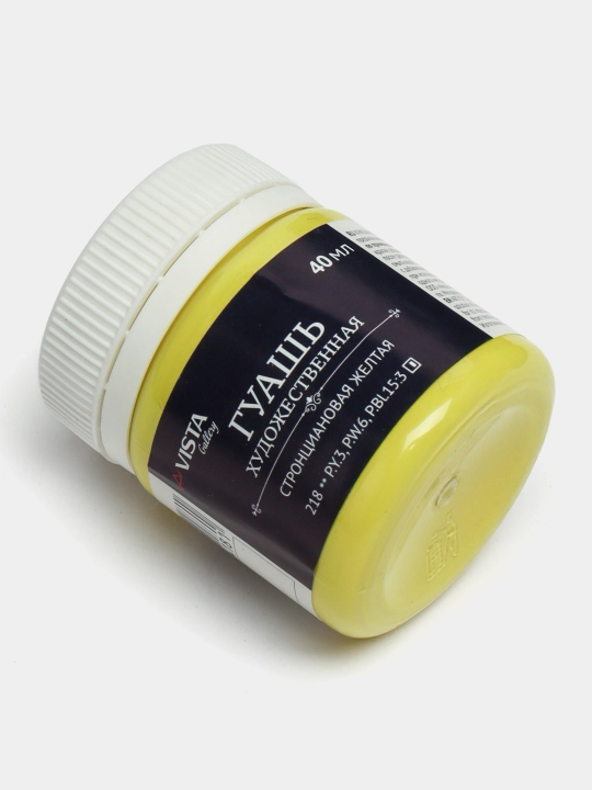 Guash bo'yog'i, badiiy guruh 1 Vista Artista, 40 ml, 218 stronsiy sariq, q0000017983