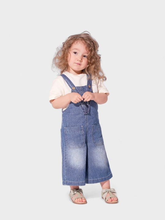 Детский джинсовый комбинезон для девочек Modkids