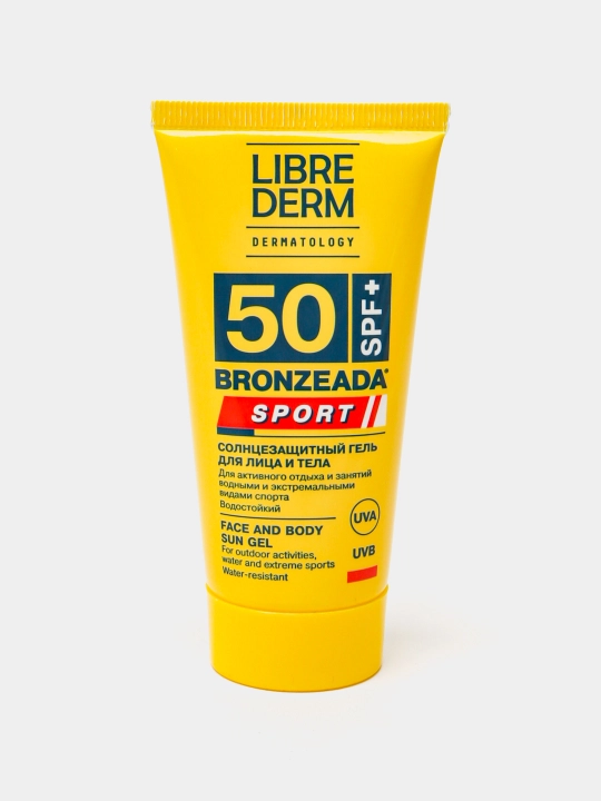 SPORT cолнцезащитный гель для лица и тела SPF 50 Librederm BRONZEADA, 50 мл - 