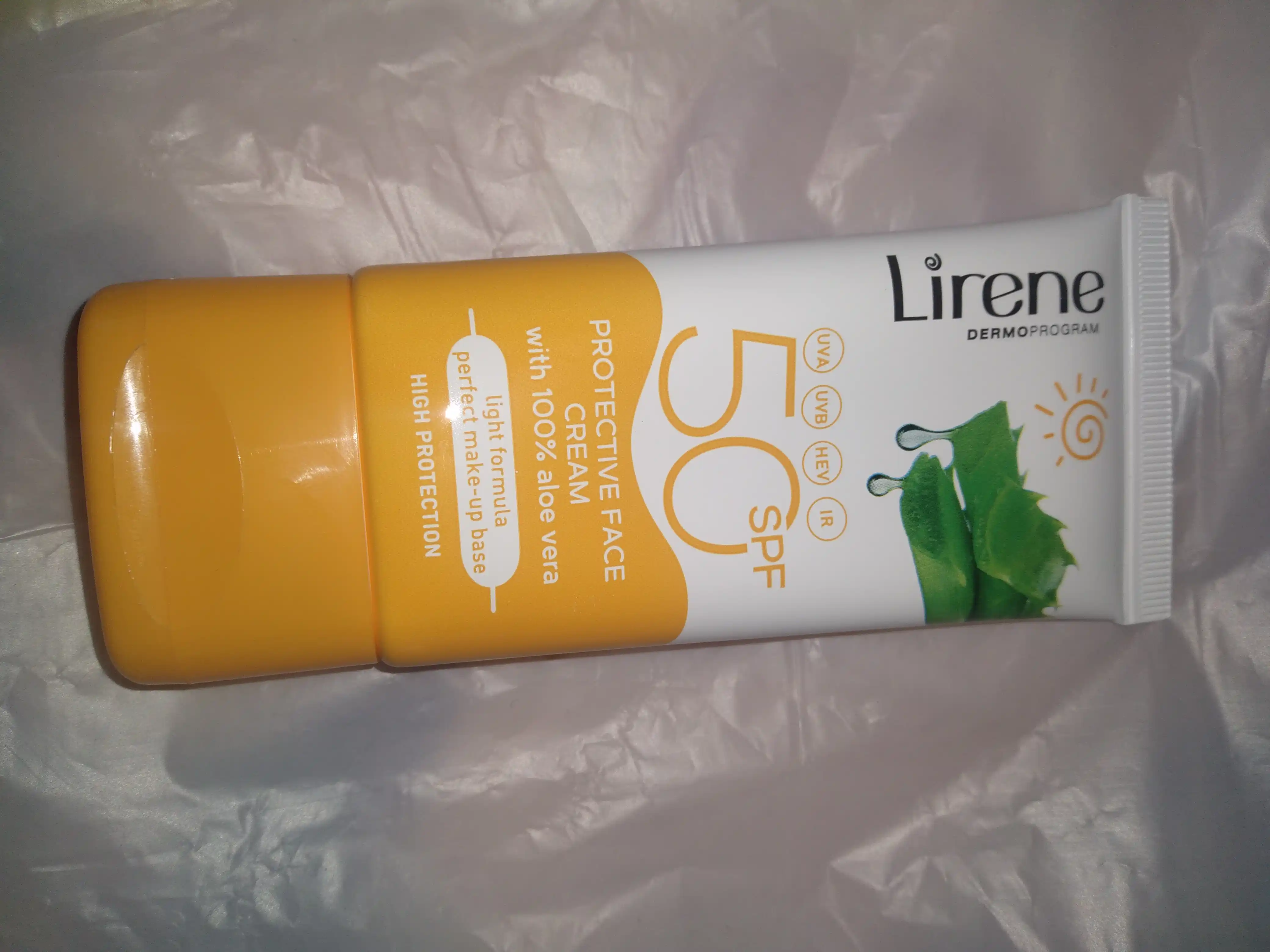 Защитная эмульсия для лица Lirene Алоэ вера SPF50, 50 мл