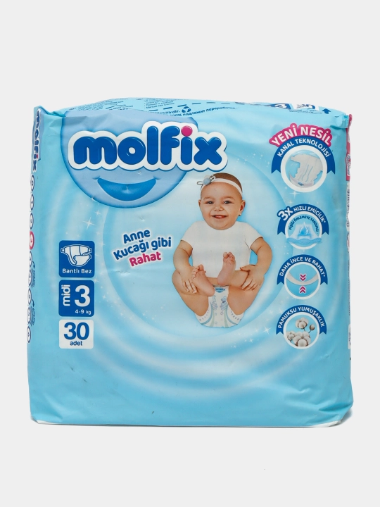 Подгузники Molfix Eco №3, 4-9 кг, 30 штук