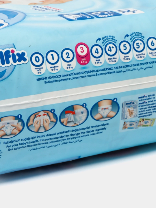 Подгузники Molfix Eco №3, 4-9 кг, 30 штук