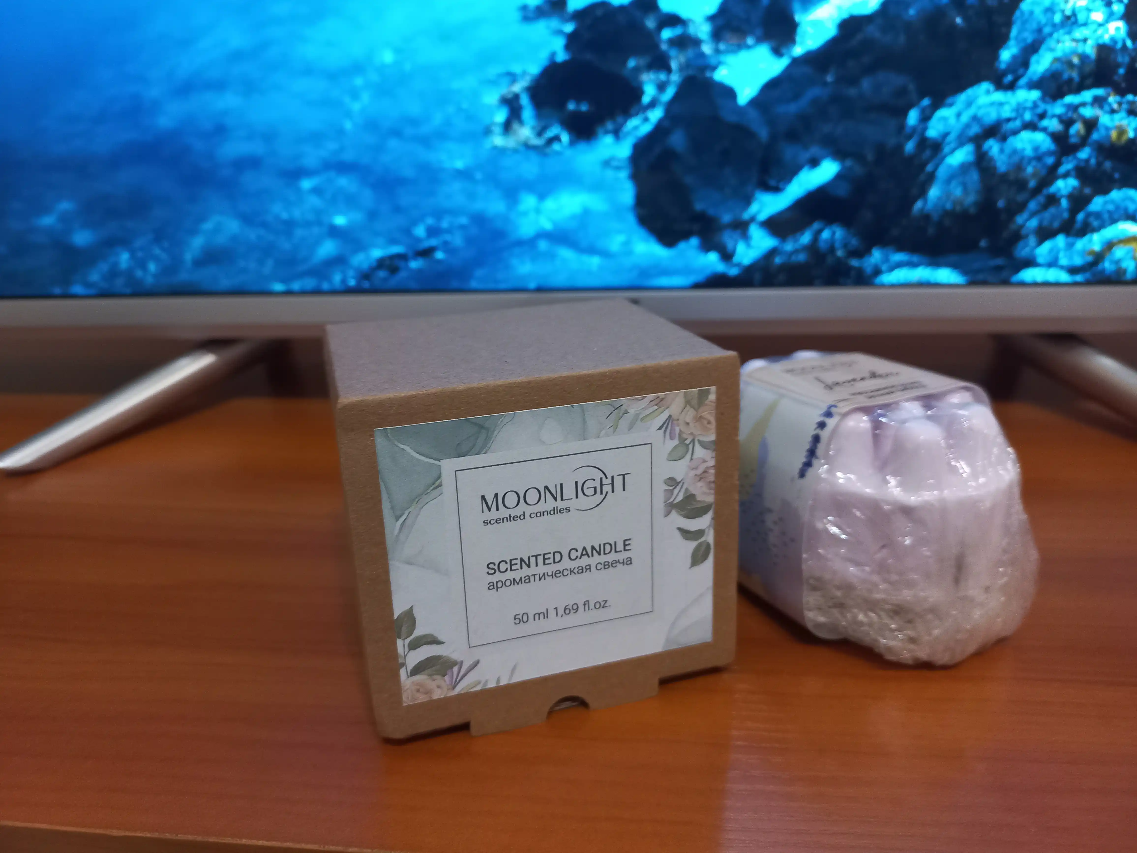 Massaj sovuni Moonlight "Lavanda", tabiiy lufa bilan