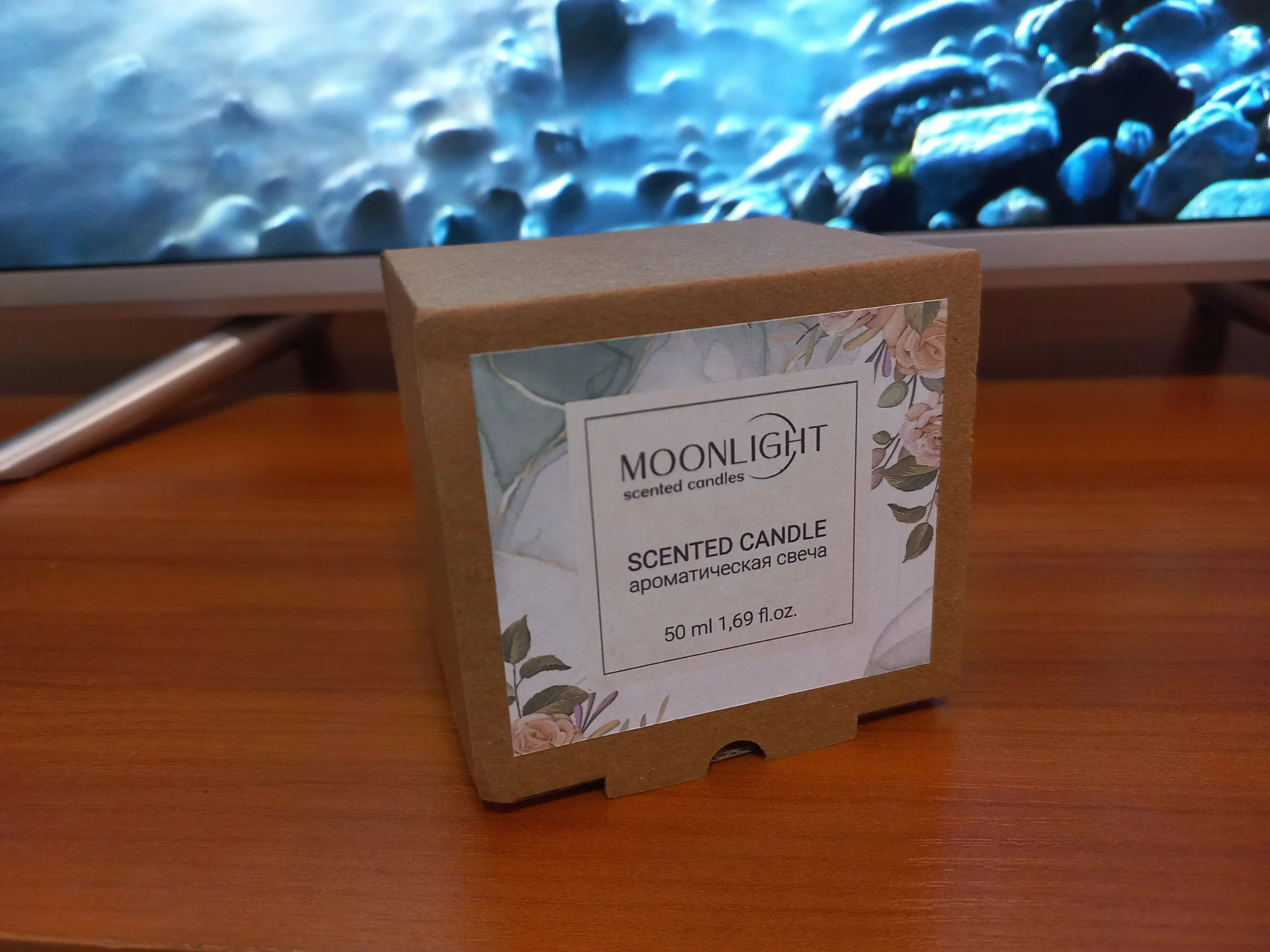 Свеча ароматическая Moonlight Candles, из соевого воска в кашпо, 50 мл