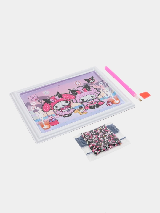 Kuromi Sanrio olmosli mozaikasi, kristall rasm, ijod uchun to'plam, 17 * 13.5 sm