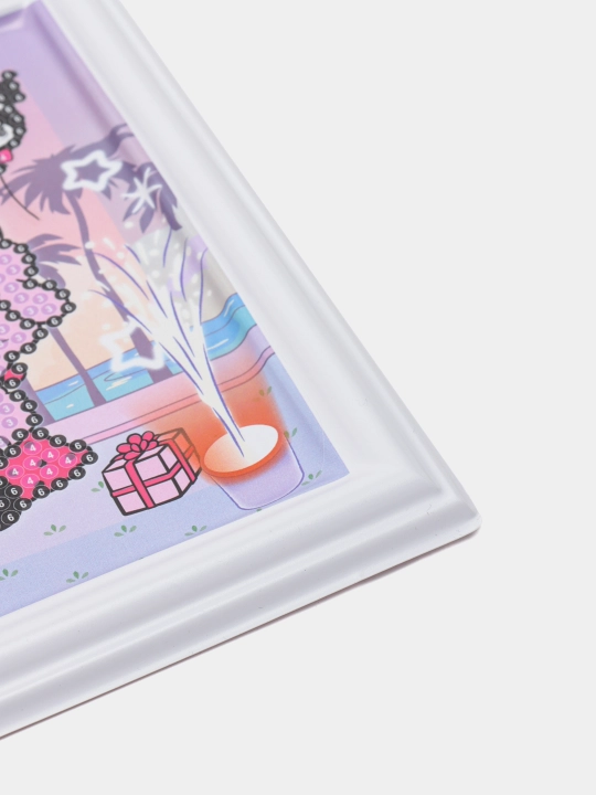 Kuromi Sanrio olmosli mozaikasi, kristall rasm, ijod uchun to'plam, 17 * 13.5 sm
