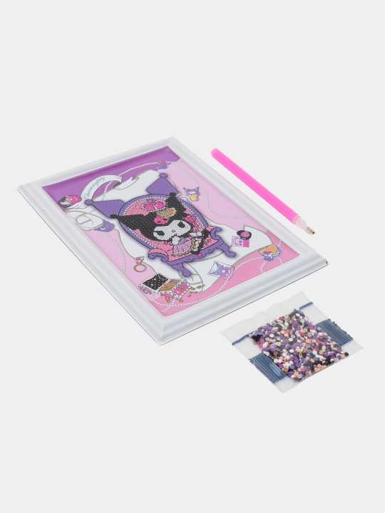 Kuromi Sanrio olmosli mozaikasi, kristall rasm, ijod uchun to'plam, 17 * 13.5 sm
