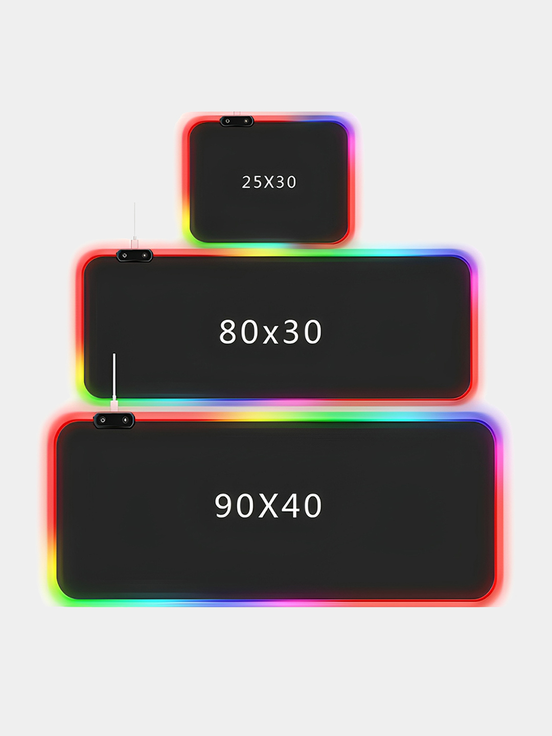 Коврик для мыши с RGB подсветкой, 3 размера, 14 режимов купить по ...