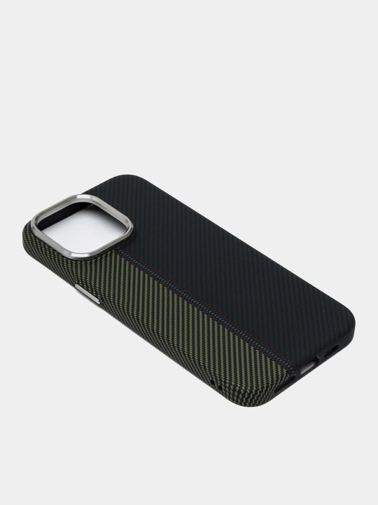 IPhone 16 Pro/16 Pro Max/13/14/15/Plus/Pro/Pro Max uchun karbon MagSafe g'ilof