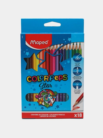 Карандаши цветные Maped Color Peps 832063, 18 штук q0000000549