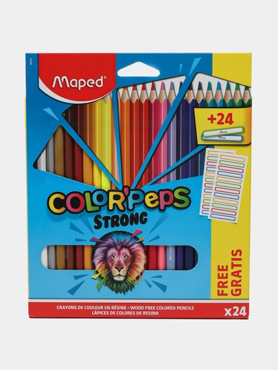 Карандаши цветные Maped STRONG X24 862726 24 FREE q0000013523 — MAPEDST-MAPE721