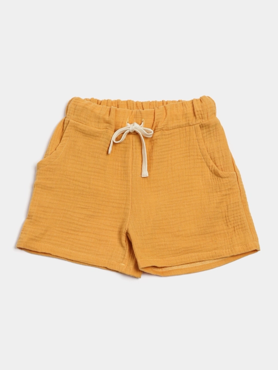 O'g'il va qiz uchun shortilar bilan kostyum to'plam futbolka pijama, muslin