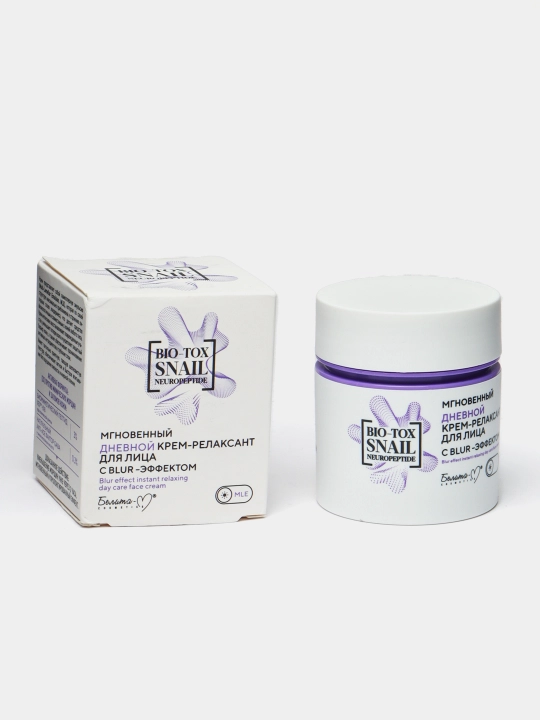 Belita-M BIO-TOX SNAIL NEUROPEPTID Yuz uchun kunduzgi bo‘shashtiruvchi krem ​​(blur-effektli), 50 g