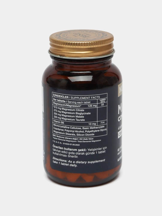 Nutraxin Magnesium Complex B6 125 Mg, magniy kompleksi va vitamin B6, 60 tabletka