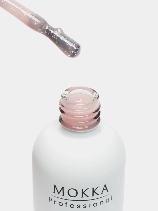 Rangli gel lak suyuq poligel Opal MOKKA, UV/LED chiroqda quriting, 8 ml