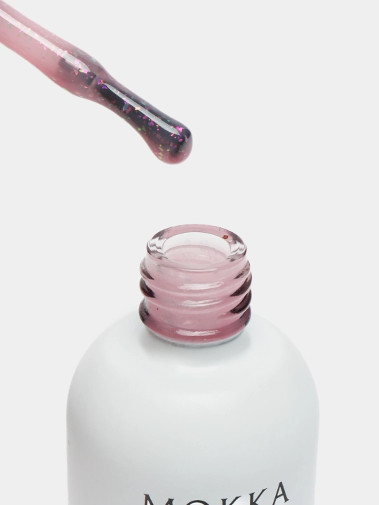 Rangli gel lak suyuq poligel Opal MOKKA, UV/LED chiroqda quriting, 8 ml