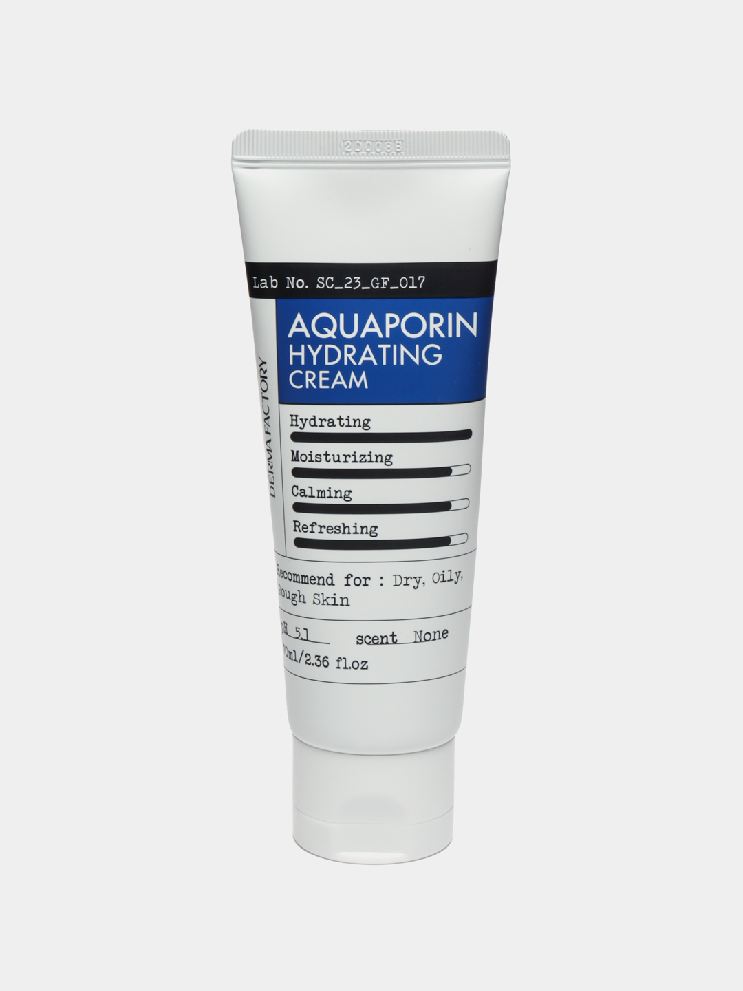 Namlantiruvchi gel-krem Derma Factory Aquaporin Hydrating cream