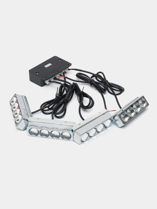 LED stroboskoplar, migalka, masofadan boshqarish pulti bilan, 3 * 10 sm, 4 dona