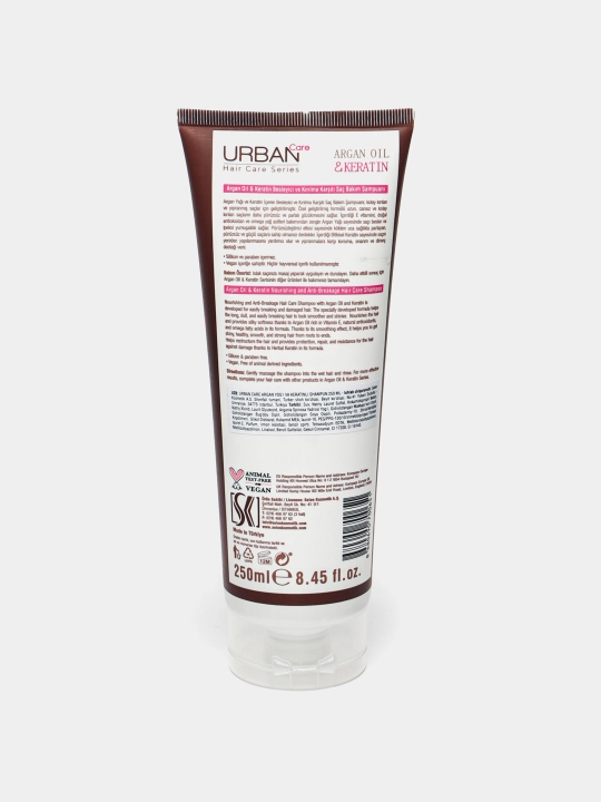 Шампунь для волос Urban Care, с аргановым маслом и кератином, 250 мл