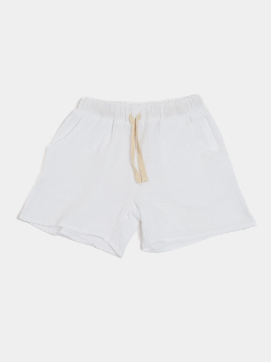 O'g'il va qiz uchun shortilar bilan kostyum to'plam futbolka pijama, muslin