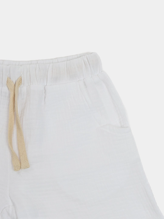 O'g'il va qiz uchun shortilar bilan kostyum to'plam futbolka pijama, muslin