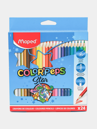 Карандаши цвет Maped 24 цветов Color Peps 832064 q0000000550 — MAPEDST-MAPE718