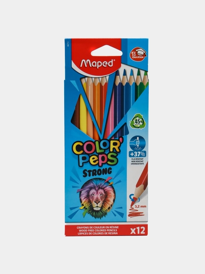 Карандаши, 12 цветов, повышенной прочности Maped Color Peps Strong 862712 q0000011262