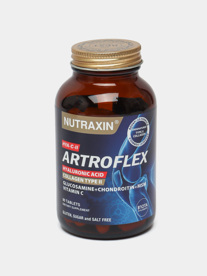 Nutraxin Artroflex bo'gimlarning normal ishlashi uchun glyukozamin xondroitin, 90 tabletka