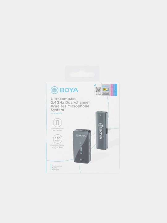 BOYA BY-XM6-S3 профессиональный двухканальный беспроводной микрофон для iPhone