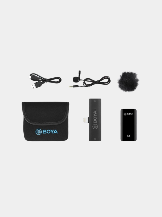 BOYA BY-XM6-S3 профессиональный двухканальный беспроводной микрофон для iPhone