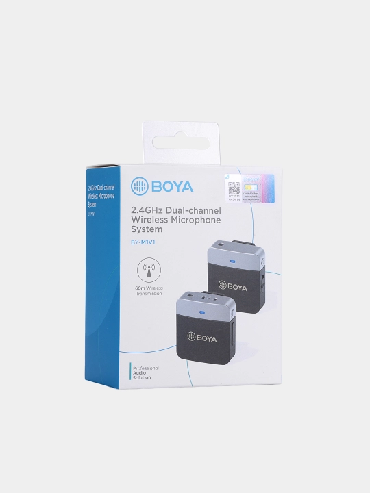 BOYA BY-M1V1 Ultra ixcham simsiz mikrofon, petlichka