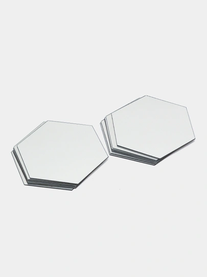 Акриловое зеркало-наклейка на стену, в виде шестигранного зеркала, 12 ...