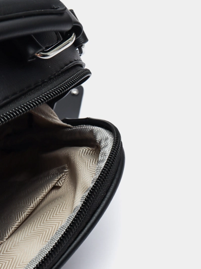 Женская сумка, кроссбоди, через плечо, с ремешком, из эко-кожи — BAGZONE-LINEBAG-ЧЕРН