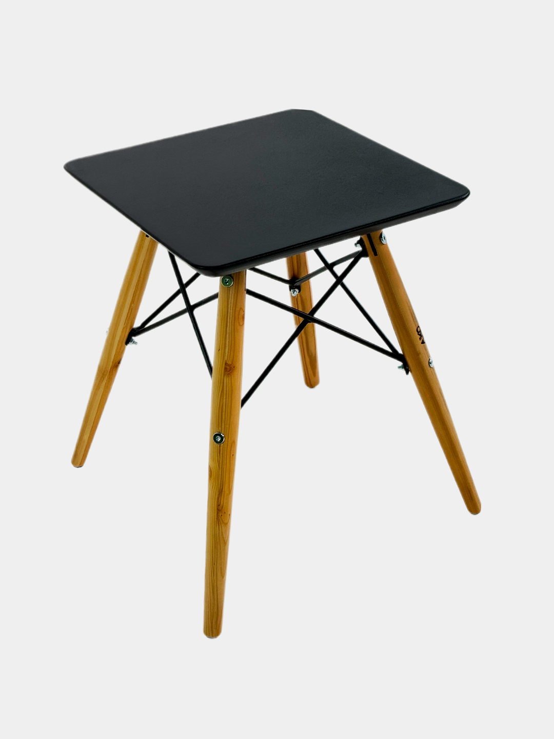 Stul taburetka AIKO Stockholm, MDF, kvadrat shaklda, yog‘och oyoqchali, uy va ofis uchun