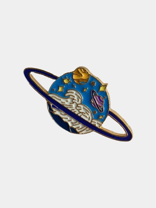 Металлические значки, пин на одежду "Космонавт, ракета, планеты, космос, NASA, луна"
