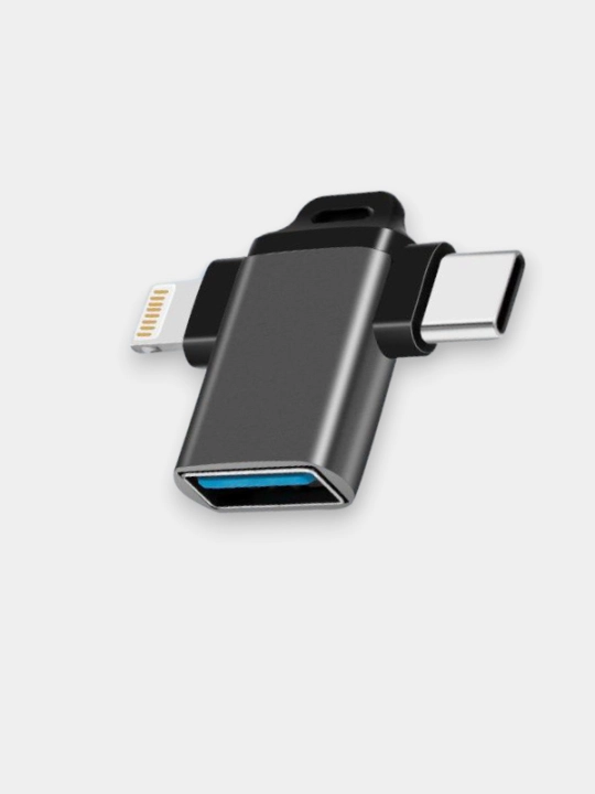 Adapter "Lighting USB va Type-C dan USB 3.0 OTG ga"