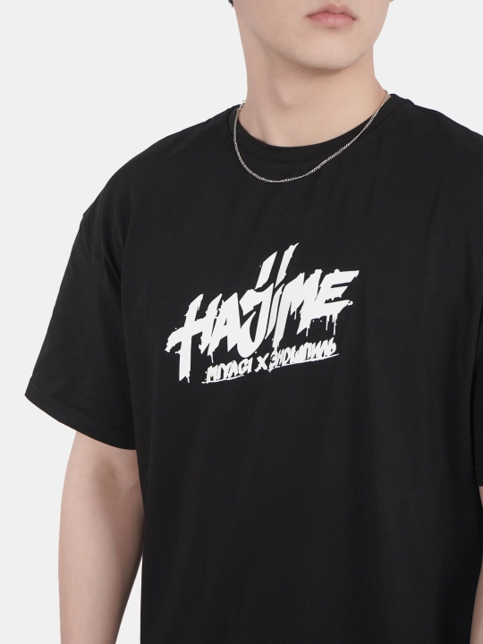 Erkaklar uchun qisqa yengli unisex oversayz futbolka, naqshli, yoz uchun, MiyaGi Hajime